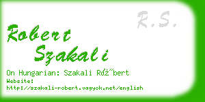 robert szakali business card